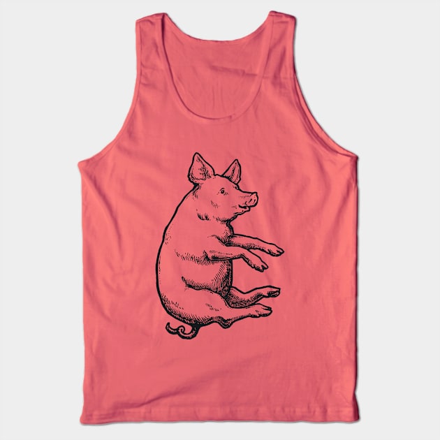 A Levity of Animals: When Pigs Fly Tank Top by calebfaires